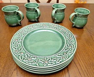 HAMPTON @ HOME WEIHNACHTSBEEREN SET mit 4 TELLERN UND 4 TASSEN - Bild 1 von 19