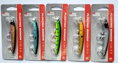 5 X Abu Garcia Schwimmend Minnow 9 CM 8 Gr Kit Zum Angeln Forelle Bass 5 Köder - Bild 1 von 4