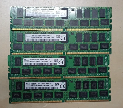Lot of 4 Server RAM Memory Hynix HMA42GR7AFR4N DDR4 16GB ECC 2400MHz - Image 1 of 4