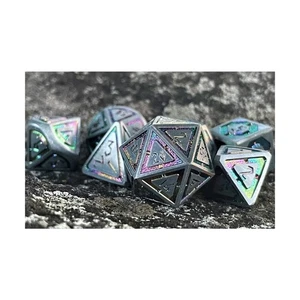 Misty Mounta Metall Würfel Poly Set - Cleric's Domain, Silver Iridescent Met Neu - Bild 1 von 1