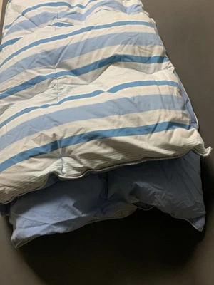 Edredón de Plumón Tommy Hilfiger Azul Rayas REVERSIBLE 57" X 78" - Talla Doble Foto 1 de 4