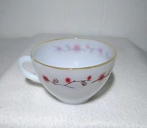 Ricambio tazza da tè Fleurette vetro latte Fire King vintage - Foto 1 di 6
