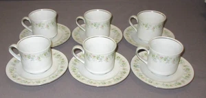 Johann Haviland Forever Spring Bavaria Germany (6) Saucers & Coffee Tea Cups Mug - Picture 1 of 10