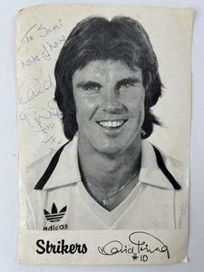 David Irving Signed B&W Photo Fort Lauderdale Strikers, Oldham Athletics Auto - Picture 1 of 3