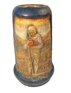 Amphora Majolica Vase Elvir Otto Antique Brittany Farmers Art Nouveau Pottery - Picture 1 of 20
