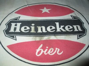 HEINEKEN LAGER BEER BIER 1970s ROTTERDAM HOLLAND RED COLLAR WOMEN SHIRT-XL-RARE - Picture 1 of 5