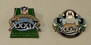 NEW: 2 Superbowl XXXIX commemorative pins, Eagles v. Patriots - Picture 1 of 2