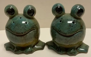 Vintage Keramik Frosch Salz und Pfefferstreuer, 3" hoch, Japan - Bild 1 von 7