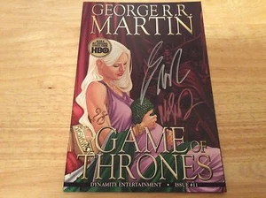 SIGNED x2 George r R Martin A Game Of Thrones Comic #11 1st Print Mike S Miller - Picture 1 of 12
