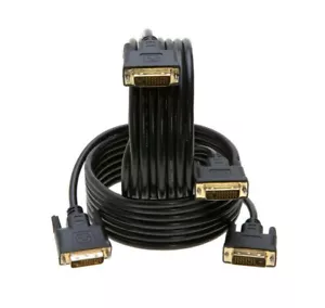 Lote de cable adaptador de monitor DVI a DVI 24+1 doble enlace DVI-D 3 PIES 6 PIES 10 PIES 15 PIES 25 F - Imagen 1 de 4
