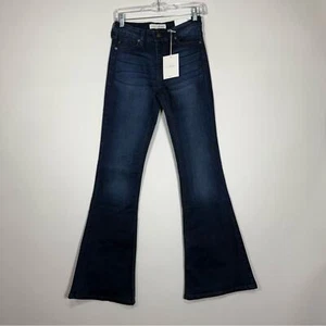 NWT Kancan Women’s Prein Mid Rise Flare Jean in Dark Wash Size 27 - Picture 1 of 12
