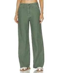Mother The Major Sneak Fray Jeans Wide Leg Button Fly Roger That Green Gr. 30 - Bild 1 von 15
