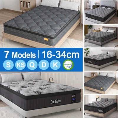 Duchess QUEEN DOUBLE KING SINGLE Mattress Bed Euro Top Pocket Spring Medium Firm - image 1 of 4