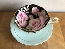 Vintage Paragon China Tea Cup Double Warrant Queen Mary Double Cabbage Rose