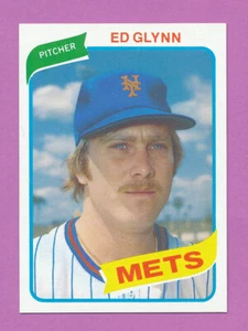 INCREDIBLE BLACKLESS BLANK BACK ERROR ED GLYNN 1980 TOPPS 509 MINT VINTAGE TPHLC - Picture 1 of 2