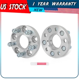 2 Pcs 1" 5x115 12x1.5 Studs Wheel Spacers For Buick LaCrosse 2005-2017 2018 2019 - Picture 1 of 10