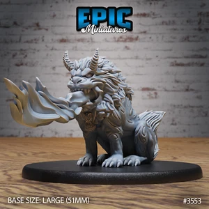 Fu Dog Guardian B de Epic Miniatures RPG D&D Pathfinder impresión 3D - Imagen 1 de 2