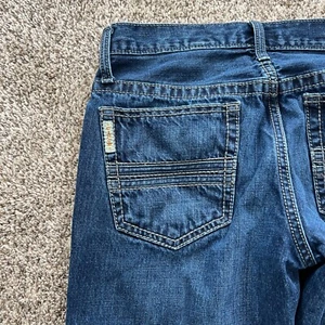 Jeans uomo Cinch Ian 32x33 lavaggio scuro vita media slim bootcut denim western cowboy - Foto 1 di 13