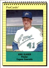 1991 Eugene Emeralds ProCards #3719 Kris Glaser Evansville Indiana IN Card