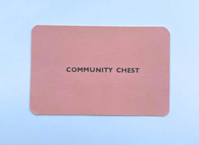 Vintage Monopoly Rounded Corner Printed Back Community Chest Cards - Image 1 of 4