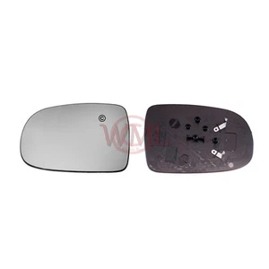 VAUXHALL CORSA 2001>2006 DOOR MIRROR GLASS SILVER CONVEX,NON HEATED & BASE LEFT - Picture 1 of 4