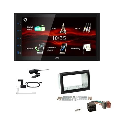JVC KW-M180DBT 2DIN DAB+ Autoradio für Renault Megane II 2002-2008 schwarz - Bild 1 von 4