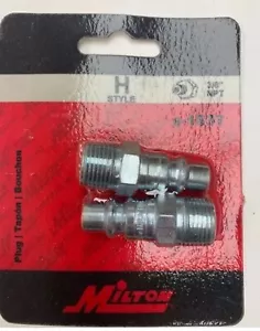 Milton S1837 H-Style Air Plug - Connettore maschio NPT 3/8" 2 per confezione - Foto 1 di 1