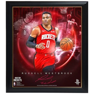 Russell Westbrook Houston Rockets Facsimile Signed Official Nba Print Framed - Bild 1 von 1