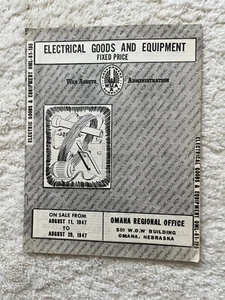 Catalogo beni e attrezzature elettriche governo amministrazione beni di guerra 1947 - Foto 1 di 4
