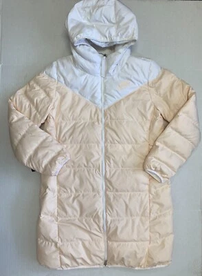 Parka reversible para mujer Nike blanca beige 939440-100 talla mediana Foto 1 de 4