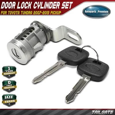 Juego de cilindros de cerradura de puerta trasera con llaves para camioneta Toyota Tundra 2007-2013 Foto 1 de 4