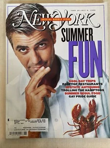 1998 JUNE 29 NEW YORK MagazineGEORGE CLOONEY  Gay Pride Hamptons Like New - Picture 1 of 2