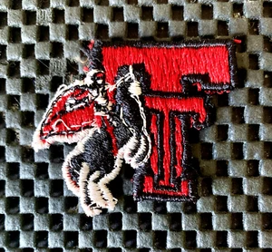 TEXAS TECH RED RAIDERS EMBROIDERED SEW ON ONLY PATCH 2 1/4" x 1 3/4" NOS - Picture 1 of 2