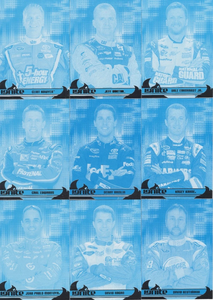 2013 Press Pass Ignite NASCAR Cyan Parallel Proof Cards - You Pick Your Own - Image 1 of 2