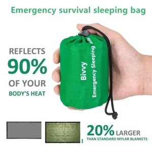 Waterproof Lightweight Thermal Emergency Sleeping Bag Survival Blanket Bags - Picture 1 of 20