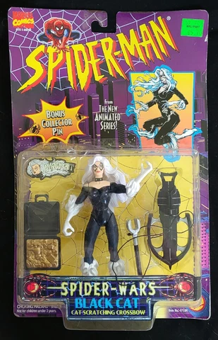 Black Cat Action Figure Spider-Man Spider-Wars  Animated Series 1996 Toy Biz Cover