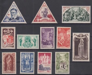 MONACO : 1951 - SERIE COMPLETE N° 353/364 NEUFS * GOMME TRACE DE CHARNIERE - Picture 1 of 2