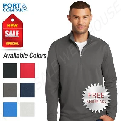 Port & Company Performance Polyester Fleece 1/4 Zip Pullover Sweatshirt PC590Q - Image 1 of 3