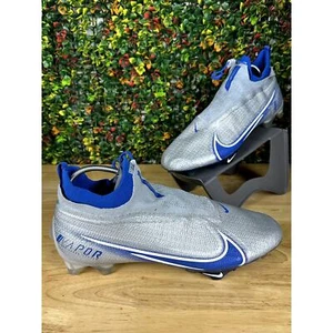 Nike Vapor Edge Elite 360 Flyknit Football Cleats Shoes AO8276 Grey Blue Mens 14 - Picture 1 of 9