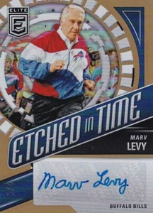 Bills Marv Levy 2024 elite etched in time signatures #ETS-MLE gold - #ed 2/5 - Picture 1 of 3