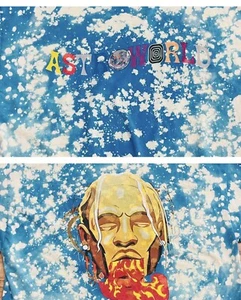 Vintage? Rare? HTF Travis Scott Astroworld Astronaut Blue Tie Dye T-Shirt L - Picture 1 of 11