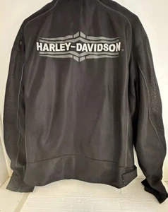 Harley Davidson schwarze Mesh Reitjacke XXL mit Schulter Ellenbogenpolstern - Bild 1 von 20