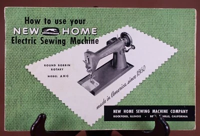 New Home Electric Sewing Machine AHC  Manual Instructions - Image 1 of 4