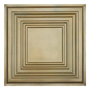 Drop in ceiling tile Metalize wall panels PL05 Brass verdigris 10pcs - Picture 1 of 22