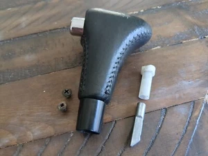 1998-2002 Honda Accord Black Leather SHIFT KNOB Shifter, Complete OEM Set! - Picture 1 of 12