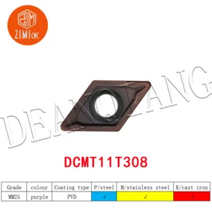10Pcs DCMT11T308 DCMT32.52 CNC Lathe Turning tool Carbide Insert For SDJCR**11 - Picture 1 of 6