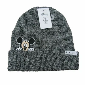 New Disney Collection NEFF M28 Mickey Mouse Gear Gray-Black Beanie - Picture 1 of 2