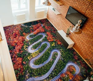 3D Wald Pfad C1191 Fußboden Wandbild Unentschied BildTapete Familie DE Amy - Bild 1 von 6