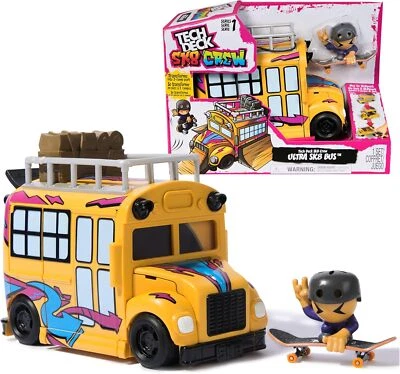 TECH DECK SK8 Crew 2-in-1 Transforming Ultra Sk8 Bus Bus zu Finger Skate Park
