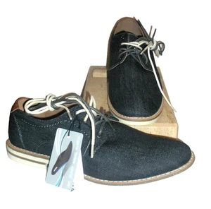 NWT Sonoma Good For Life Warren Men's Black Denim Oxford Shoes 8 M - Picture 1 of 4